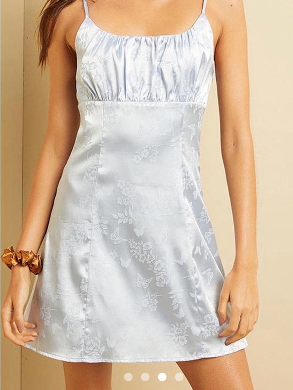 Pacsun Beverley & Beck Blue Satin Slip Dress